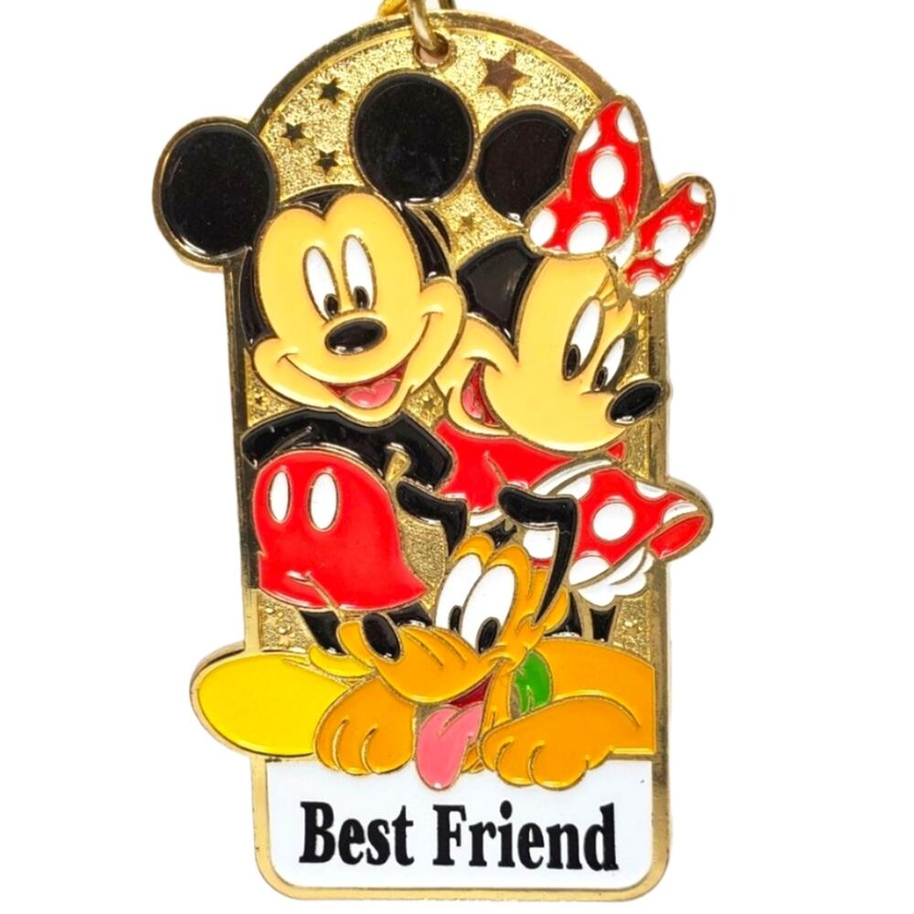 Disney Parks Mickey Minnie & Pluto Best Friend Keychain